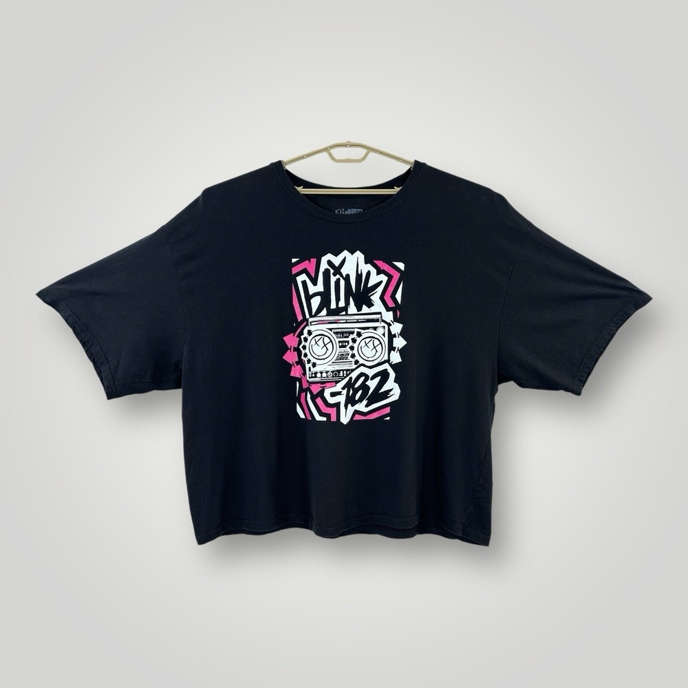 Blink 182 Graphic T Shirt‎ Mens 3XL Black Band Tee Punk Rock Y2K Casual